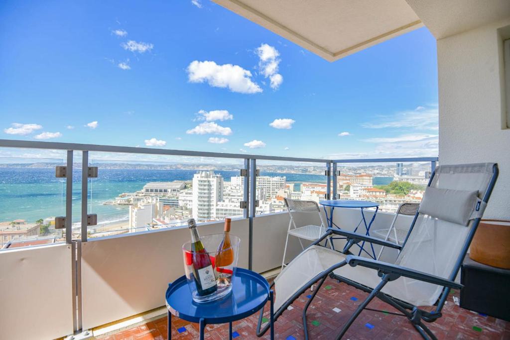 Le Pharo Apartment | L'Horizon - 3 ch climatisé avec vue mer incroyable