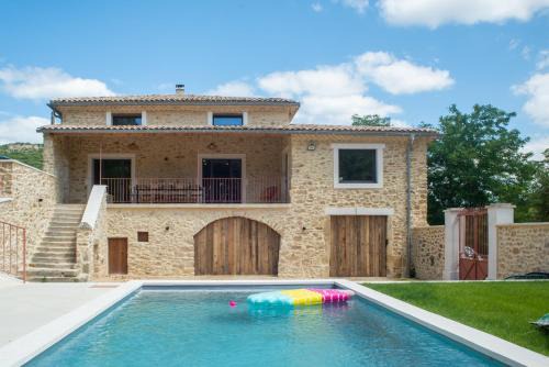 Saint-Andre-d'Olerargues House | Mas en pierre 10 personnes - Piscines intérieure & extérieure