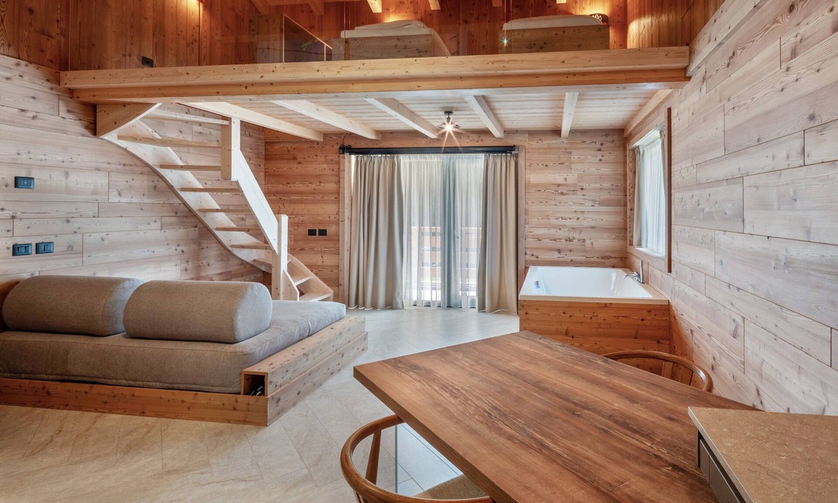 San Giovanni di Fassa Apartment | Noah Suites Piuma Apartment with Mountain View, Shared Garden and Wi-Fi