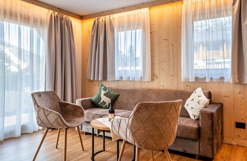 San Vigilio Apartment | Apartment "Les Ciases Chalets Dolomites Apt 1" with Private Balcony, Shared Terraces & Wi-Fi
