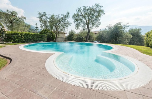 Malcesine Apartment | Da Costanza Montagna Primo Piano 5 with Mountain View, Pool, Wi-Fi, A/C & Garden; Pet-Friendly