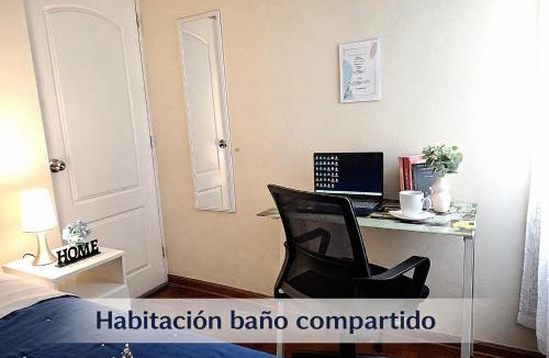 Leuro House | Habitación Baño Compartido en Departamento Compartido