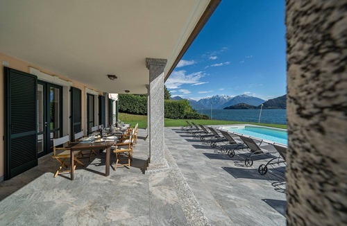 Codogna-Cardano Villa | Lake Como lake front Villa with pool, AC, Wi-Fi, walk to town