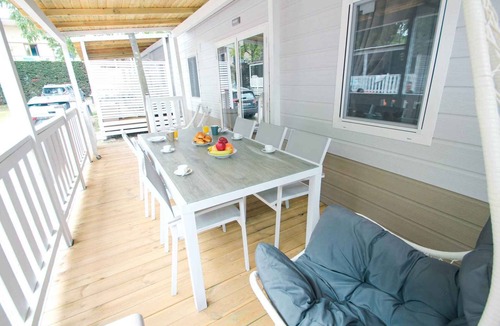 Duna Verde House | Mobile home with air conditioning, terrace and pool