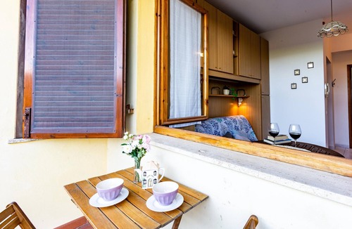 Capoliveri Apartment | Studio Apartment 'Mono Le Lecce 2' with Mountain View, Pool & Balcony