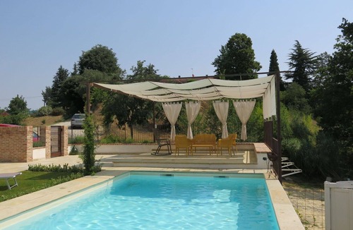 Portacomaro Villa | Stunning private villa for 10 guests with private pool, WIFI, A/C, TV and patio