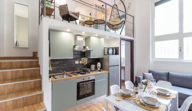 15 min Duomo] Loft with free parking near Navigli