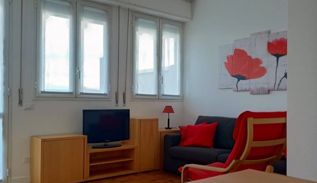 Bright and modern one-bedroom apartment with terrace.