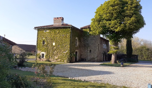 Charming 15th-century Charentais house with Cluniac priory in grounds.