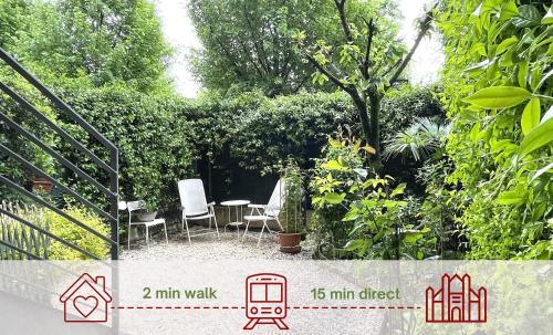 Flat with private garden- Direct metro connection to Duomo in 15 min