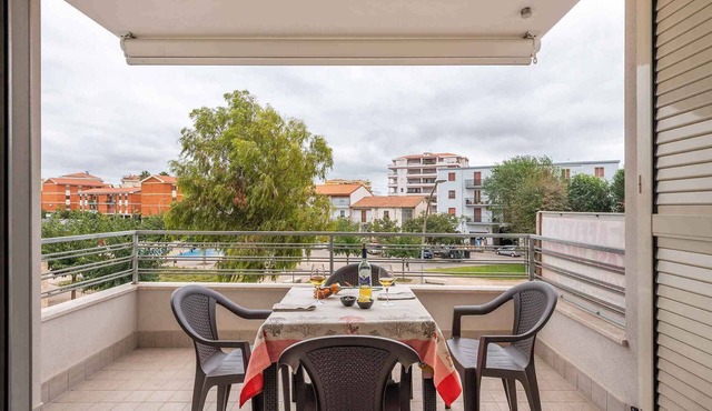 Holiday apartment with balcony and air conditioning