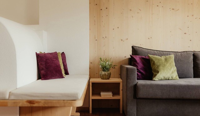 New Penthouse Zirm at Untermairhof with Mountain Views, Private Terrace & Large Dining Room