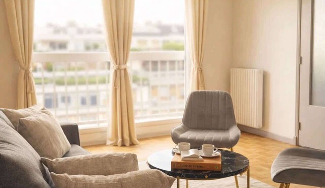 Premium studio with Eiffel Tower view & lift