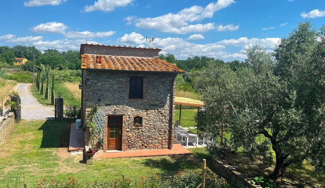 View of Castelvecchio exclusive Tuscan guest house in the countryside of Lucca