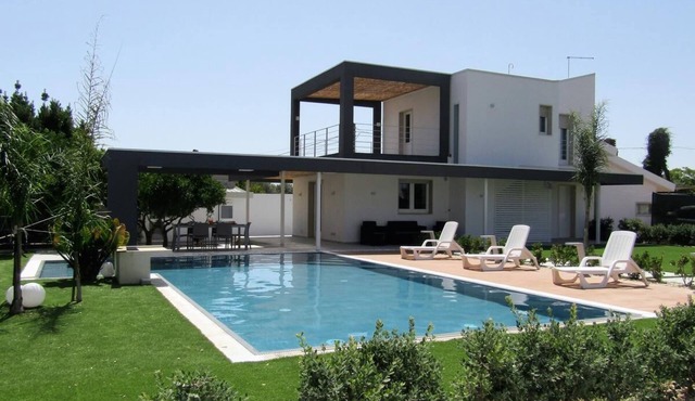 Villa Zoe surrounded by greenery with swimming pool